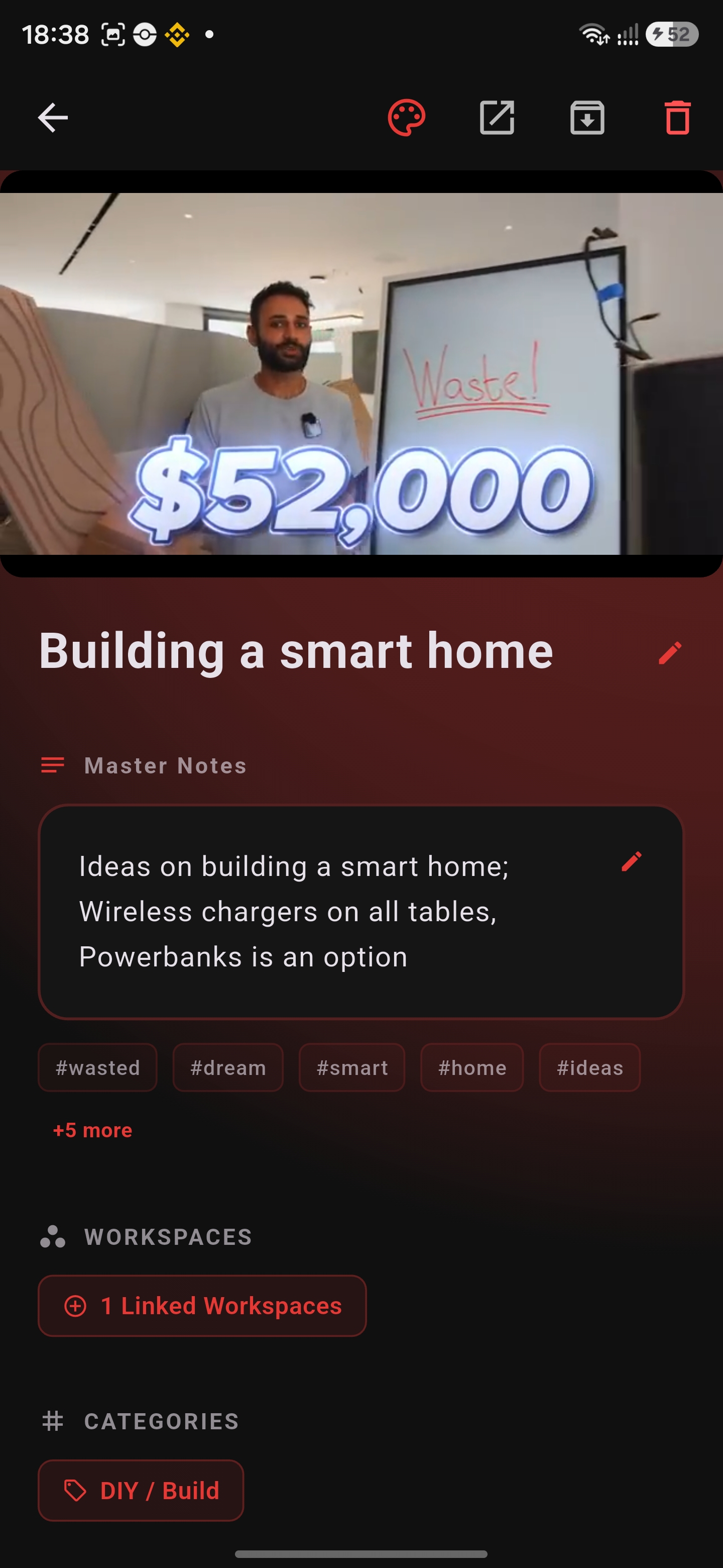 Video Details with Master Notes and Tags