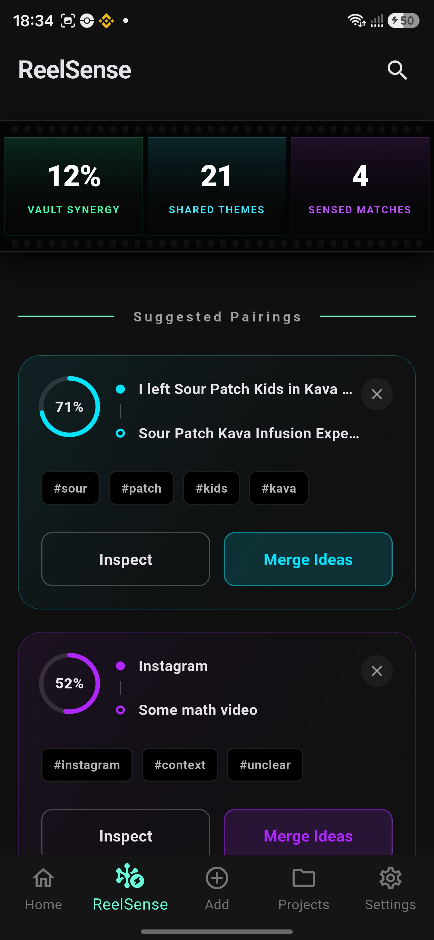 ReelSense Synergy Hub and Suggested Pairings
